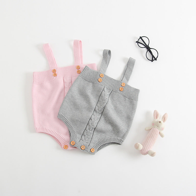 Knitted baby onesies